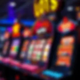 Vibrant slot machine display