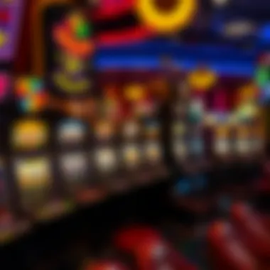 A stunning array of slot machines showcasing various themes and bright displays