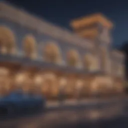 Exterior view of Aqueduct Casino showcasing its modern architecture