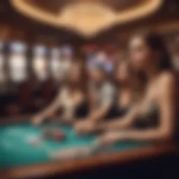 A vibrant casino floor showcasing diverse gaming options