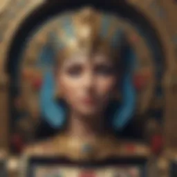 Close-up of Cleopatra poker machine symbols