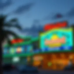 Exterior view of a popular Oklahoma casino at dusk