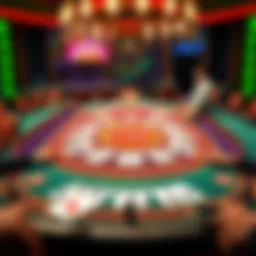 A digital euchre game interface showcasing a vibrant online card table