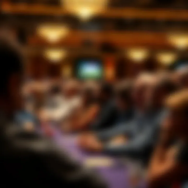 Audience Engagement at WPT Live An overview of an audience engaged in a WPT Live tournament