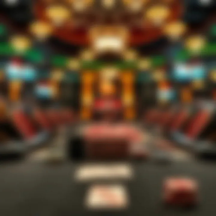 Dynamic Poker Table Setup A dynamic poker table setup during a WPT Live event