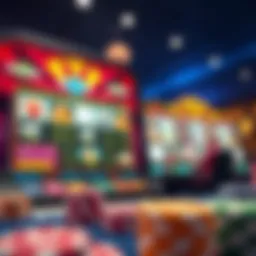 Illustration of the vibrant interface of a CS gambling site