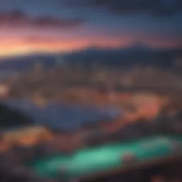 A vibrant depiction of Washington State's iconic skyline