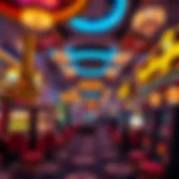Vibrant view of Mohegan Casino floor showcasing gaming and entertainment