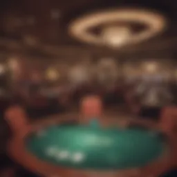 Interior view of the Mountaineer Casino Poker Room showcasing the vibrant atmosphere
