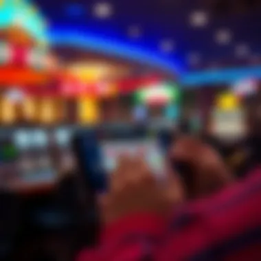 Player enjoying free slots on a mobile device