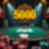 Illustration of a captivating online 5000 card game interface