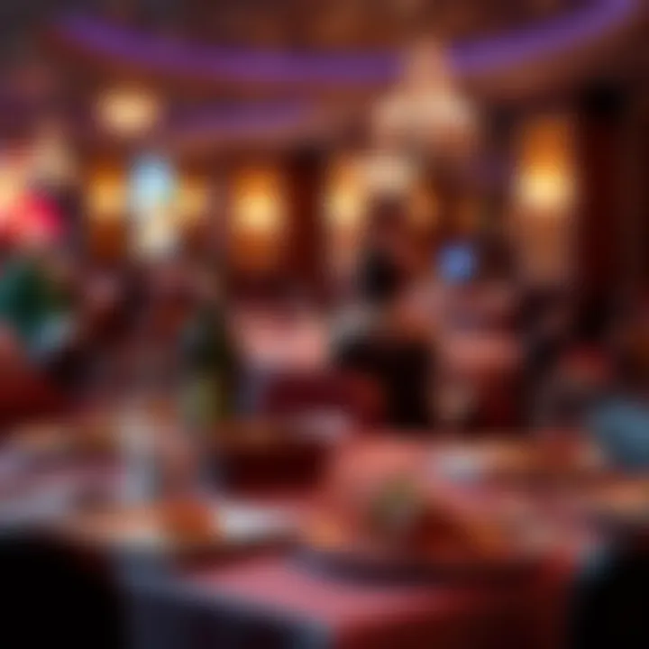 Exquisite Dining Experience An elegant dining setup with delectable cuisine at Foxwoods.