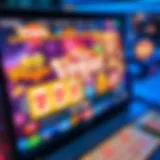 Vibrant online casino interface showcasing slot games