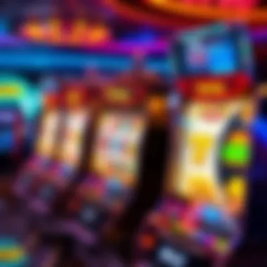 Vibrant depiction of a slot machine with free spins