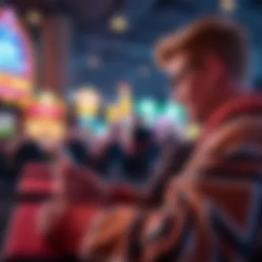 Illustration of a player enjoying a game on a mobile device with free spins