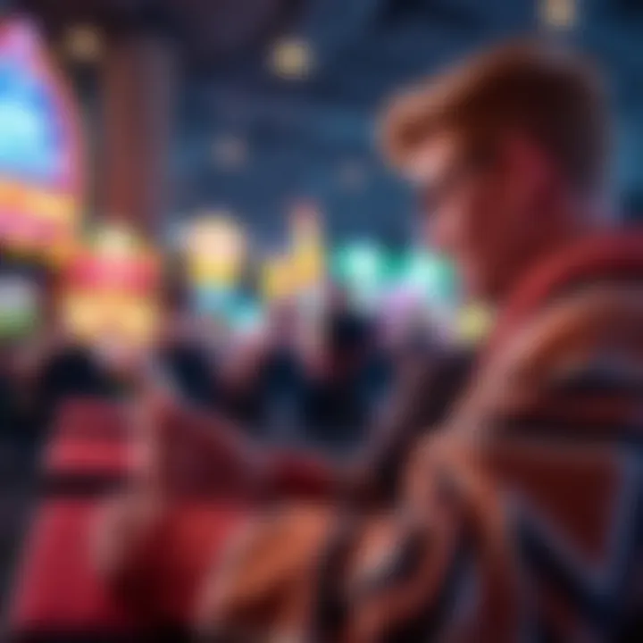 Illustration of a player enjoying a game on a mobile device with free spins