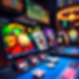 A digital interface showcasing various online gambling games