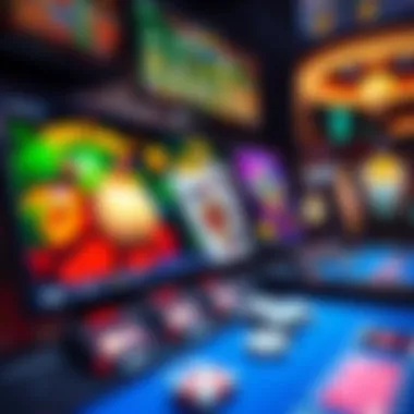 Diverse Online Gambling Games A digital interface showcasing various online gambling games