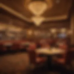 Elegant interior dining area of the Golden Nugget Steakhouse