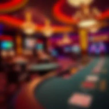 Vibrant Gaming Experience at Goldstrike Casino A close-up of the gaming tables highlighting the vibrant atmosphere of the casino