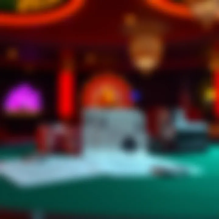 Regulatory documents and compliance symbols for gambling