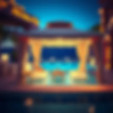 Relaxation in Luxury Lavish poolside cabana in a luxury Las Vegas resort, epitomizing relaxation.