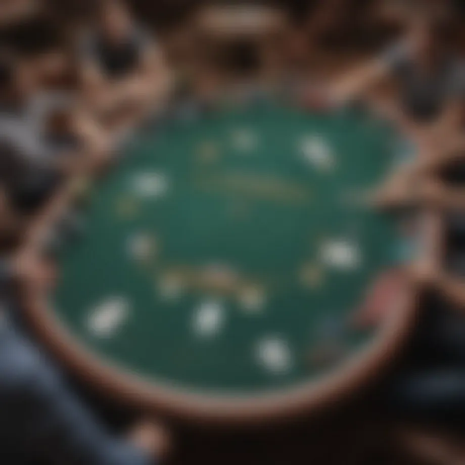 Strategic layout of Texas Hold'em game table