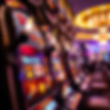 Close-up of a themed slot game at Mohegan Sun