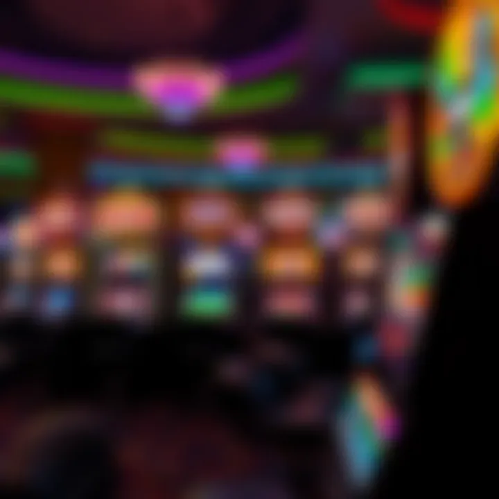 Vibrant slot machine display at Mohegan Sun