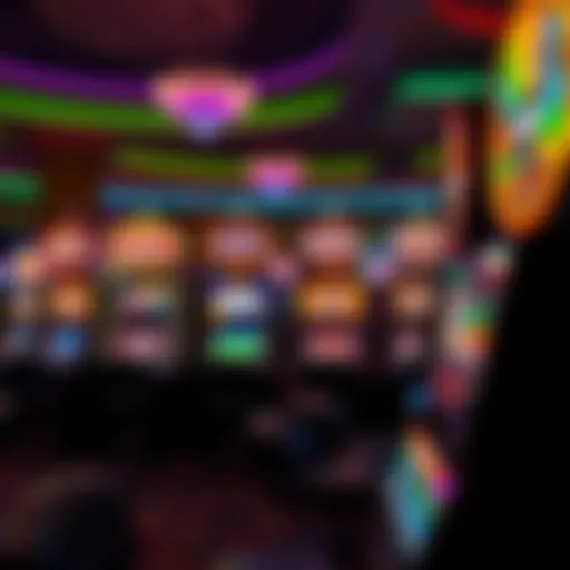 Vibrant Slot Machine Display Vibrant slot machine display at Mohegan Sun