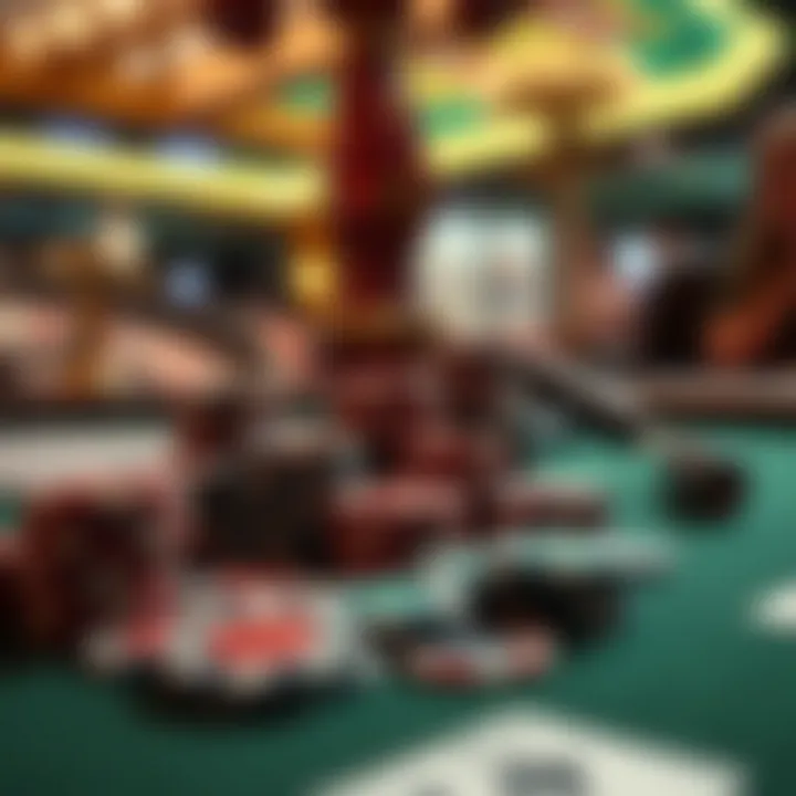 Budgeting tools and casino chips on a table