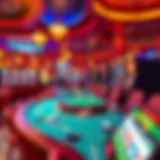 The Excitement of the Casino Floor Vibrant casino floor with gaming tables and slot machines