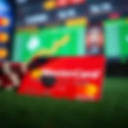 Mastercard logo with online betting graphics