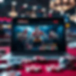 A laptop displaying a boxing betting website.