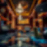 Luxurious hotel lobby showcasing hospitality