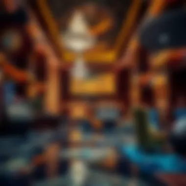 Luxurious hotel lobby showcasing hospitality