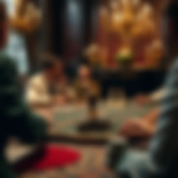 Vintage gambling table showcasing aristocratic play styles