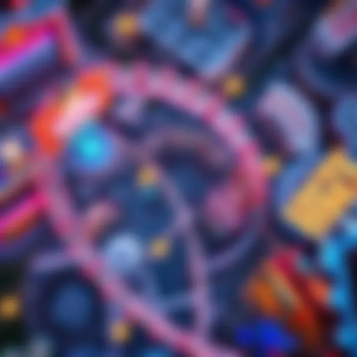 Aerial view of the Vegas High Roller Coaster showcasing its intricate layout