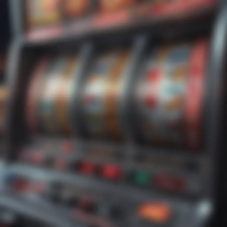 Close-up view of a hot shot slot machine interface with vibrant graphics