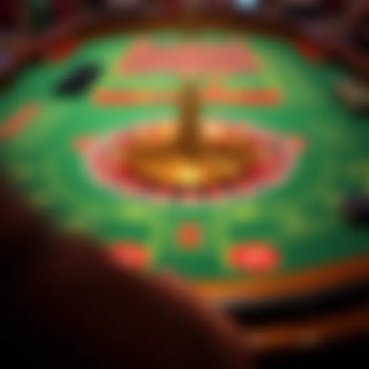 Roulette Table Betting Sections A detailed diagram of a roulette table highlighting betting sections