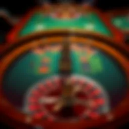 A detailed layout of a roulette table showcasing different betting options.