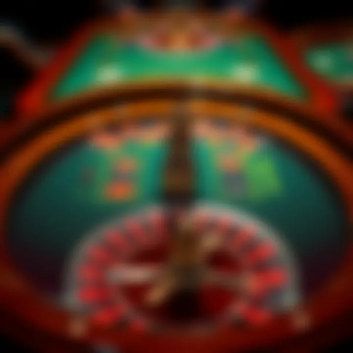 Roulette Table Layout A detailed layout of a roulette table showcasing different betting options.