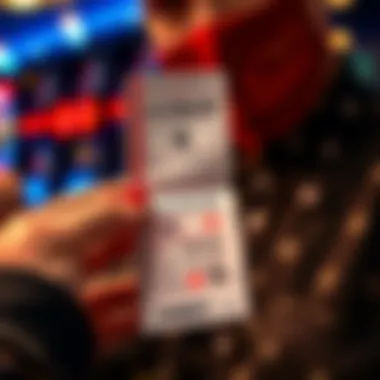 Close-up of a winning lottery ticket