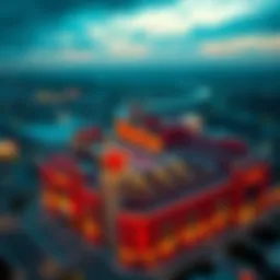 Aerial view of Winstar Casino showcasing its grandeur and architectural design