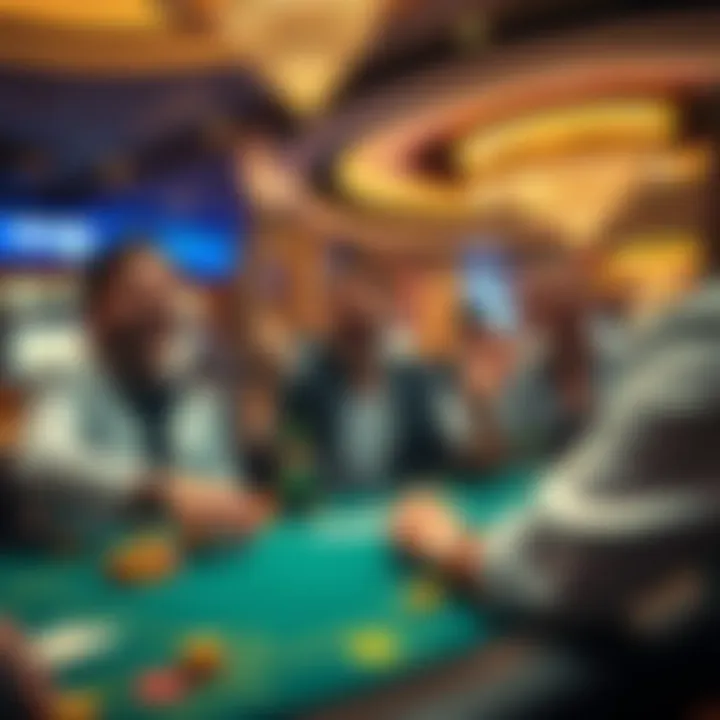 Celebrating Wins at Wynn Casino Excited players celebrating a win at a gaming table