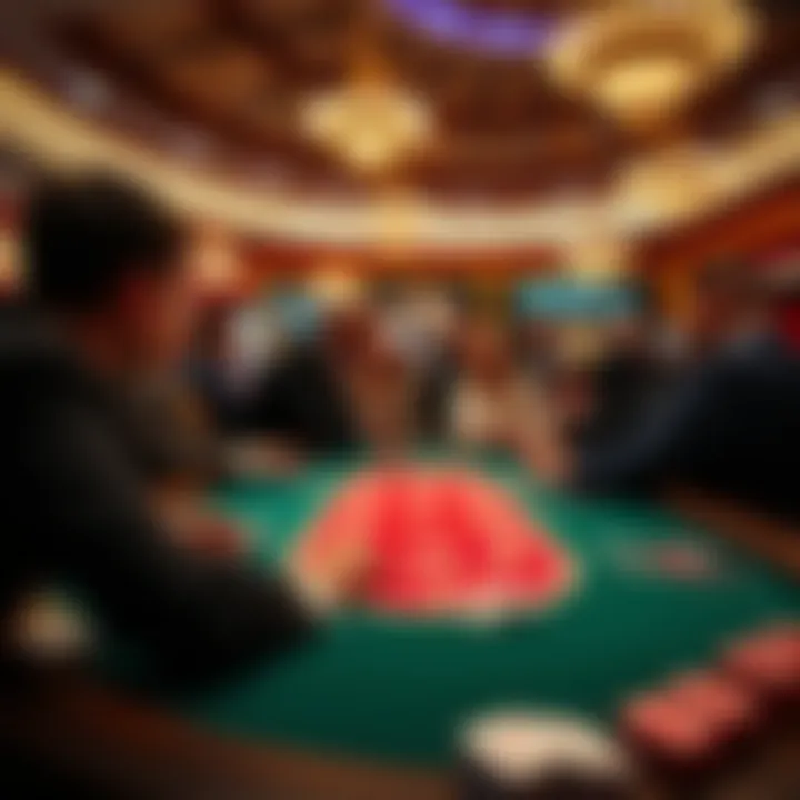 High-Stakes Poker Experience A high-stakes poker table in action
